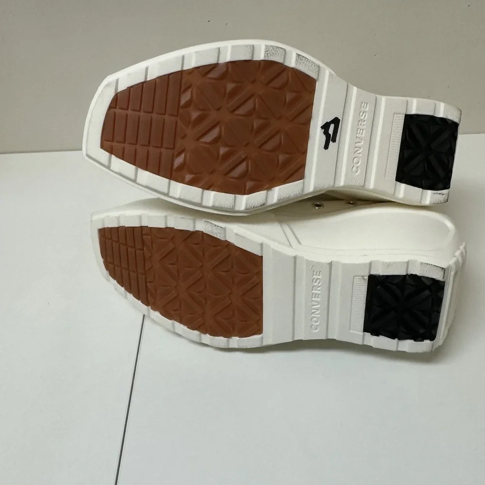 Converse Chuck 70 De Luxe Wedge Egret Women's Size 7.5 Platform Shoes NEW